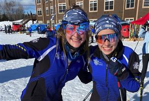 Nordic Ski State Participants Violet Steil and Annabelle Tautges 